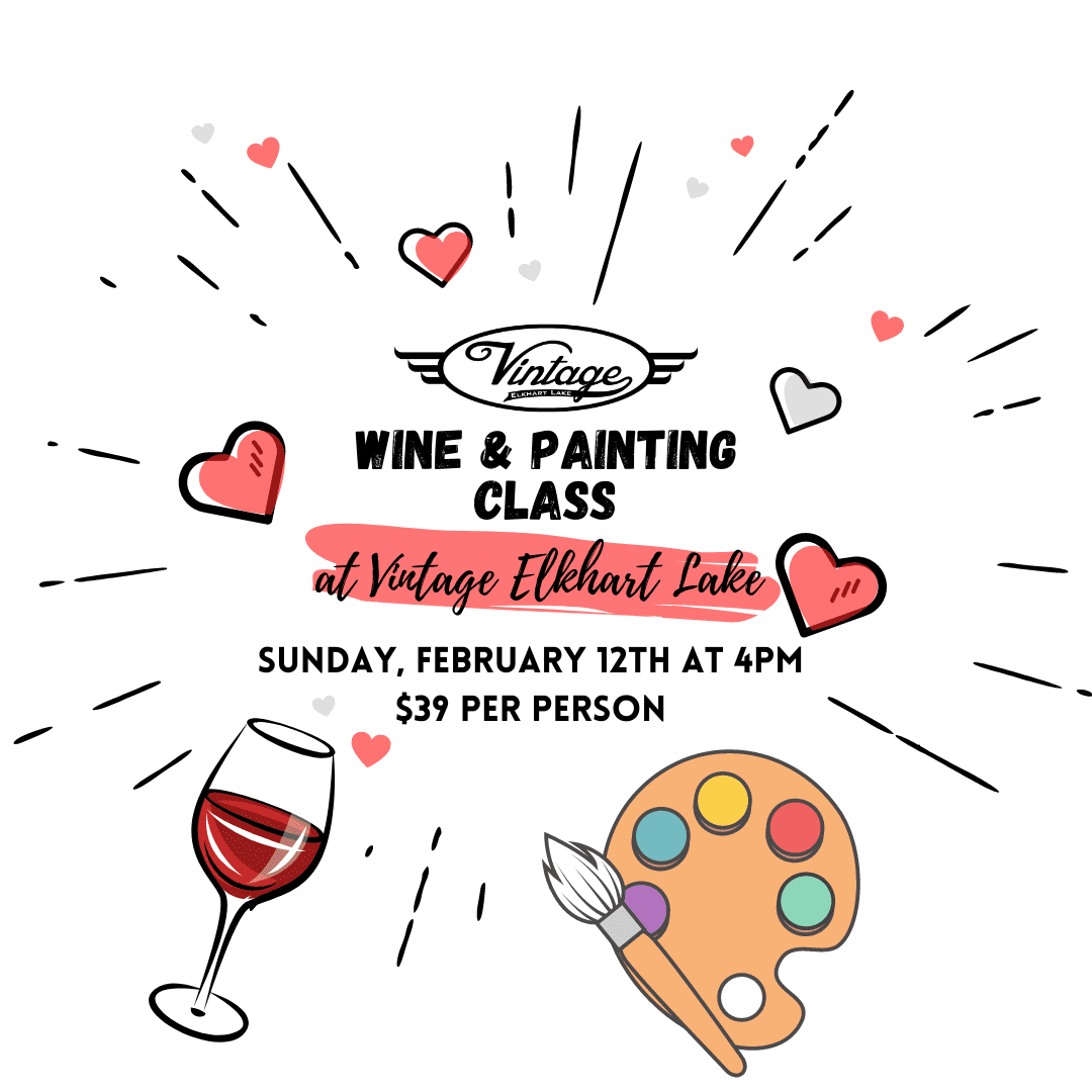 Wine & Canvas Painting Class Vintage Elkhart Lake